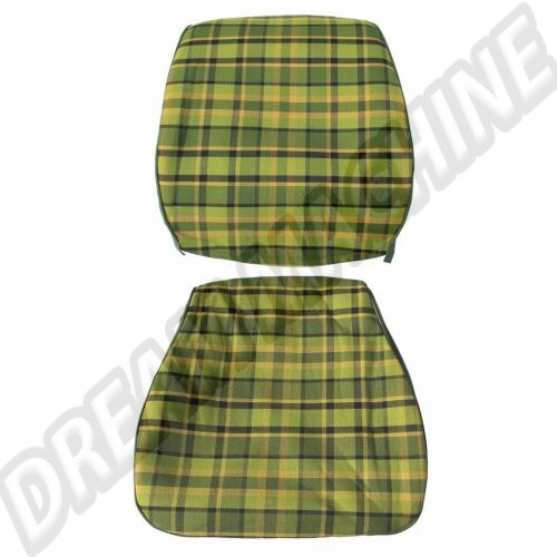 Kit housses de siège vert assise et dossier pour un siège 08/1974-->07/1979 231885253G Sur www.dream-machine.fr