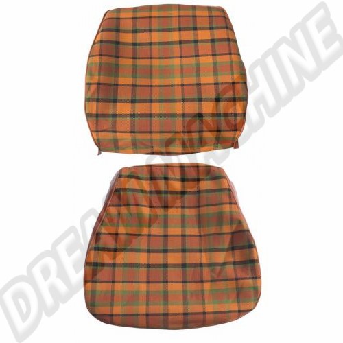 Kit housses de siège orange assise et dossier pour un siège 08/1974-->07/1979 231885253O Sur www.dream-machine.fr