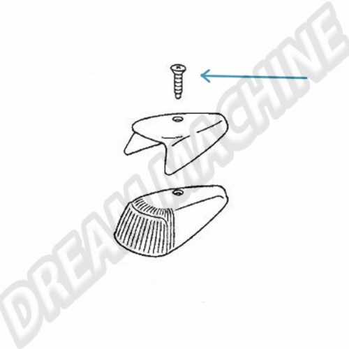 Vis de fixation sur cache chromé de clignotant  N0142675 Sur www.dream-machine.fr