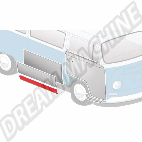 Tôle de réparation de bas de porte latérale intérieure Combi 68--> 211843109R Sur www.dream-machine.fr