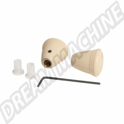 Boutons de Radio Ivoire à Fixation par Serrage pour Tableau de Bord - Lot de 2 - Réf. 113941544IV