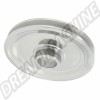 Poulie de Vilebrequin Pleine en Aluminium Poli EMPI avec Graduation Rouge (Référence: 00-8779-R)