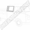 Tôle de réparation latérale droite pour Volkswagen Split Double Cabine 1950-1967 avec emplacement de vitre