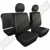 Kit housse de sièges, Volkswagen, Coccinelle, Basketweave, 43112901, 43-112-901, vinyle, noir, avant, arrière, côté conducteur, côté passager