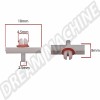 Clips de Fixation de Baguettes de tour de caisse pour VW, Plastique Blanc avec Joint Rouge le sachet de 36 réf 113853585C