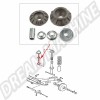 Fixation amortisseur arrière, Volkswagen, Golf, Scirocco, Jetta, Vento, 171512337S, pièce de suspension, polyvalent.