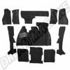 Kit Moquette Noir 34-F1322-301, 9 Pièces pour Volkswagen Coccinelle Cabriolet 1303 à partir de 08/72, Conduite à Gauche LHD