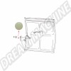 Capuchon beige sur poignée intérieure de porte coulissante 5/1979-7/1992 211843645