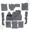 Kit Moquette, Gris Anthracite, 9 Pièces, Volkswagen, Coccinelle, 1303 Berline, 34-F1214-407, 34 F 1214 407
