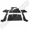 Kit Moquette Noir 34-F1330-301, 7 Pièces pour Volkswagen Coccinelle Cabriolet 1 08/68-07/70, Conduite à Gauche LHD