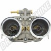 Carburateur 40 HPMX avec cornets chromés pour un montage double. Remplacement direct pour carbus Weber IDF, référence 47-1010-0 et 47 1010 0.