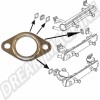 Joint d'échappement sur culasse, moteur Type 1, 1200cc à 1600cc, Réf. 111251261B, étanchéité, gaz d'échappement, performances du moteur.