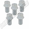Boulons de Roue, Galvanisés, Lot de 5, 14x1.5x19mm, VW, Karmann Ghia, Transporter T1, Transporter T2, Transporter T3, Coccinelle Type 1, 98-6112-B, 98 6112 B.