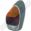 Feu arrière complet gauche Europe, côté conducteur, Volkswagen Coccinelle 1300, 1500, 1302, 8/1967-7/1973, Orange/rouge/blanc, dimensions 7 3/4 pouces, 4 1/4 pouces, non certifié E-Type, référence 111945095P, 111-945-095P.