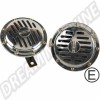 Kit de Klaxons, 12V, 320 Hz, 430 Hz, Design Bosch Ancien, E-mark Chrome, AC951100, AC 951 100.