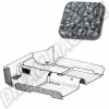 Kit Moquette, Gris Anthracite, 34-F1322-407, Volkswagen, Coccinelle Cabriolet 1303, À partir de 08/72, BS21050, Moquette Bouclée, Repose-Pieds, Siège à Fixation, Dômes Centraux