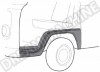 Passage de Roue/Joue d'Aile Avant Gauche Complet pour VW Combi Bay Window 08/1972-07/1979