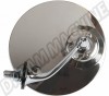 Rétroviseur, rond, Lucas, acier inoxydable, 4 pouces, 101.6 mm, AC857250, AC8-57-250, côté conducteur.