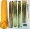 auvent vintage, VW T2s, VW T25s, C8540P, C85-40P, années 1960, protection solaire, style rétro, campervan, caravane, camping-car, rail d'auvent, rail multi-usage, installation rapide, dimensions 240 cm x 200 cm, jaune.