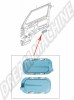 Clapets d’aération, Volkswagen Combi, 211837892A, 211-837-892-A, 1972-1979, pièce occasion.