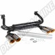 Échappement sport style GT Monza 4-en-1 avec 4 sorties pour moteur Volkswagen Type 1 1300/1600cc