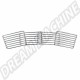 Grille Décorative d'Aération pour Capot Arrière, Aluminium Poli, VW Coccinelle à partir de 1969 (4 Ouvertures)