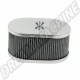 Filtre à air sport chromé ovale lavable pour carburateur Weber 40/48 IDF & Dellorto - Référence : 00-8714-0
