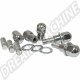 Kit Goujons et Écrous Chromés 12x1.5, Appui Plat, 5 Pièces