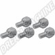 Set de 5 Boulons de Roue Chromés à Appui Bombé 12x1.5x15mm, Tête 22mm pour Jantes en Tôle Volkswagen (Coccinelle, Karmann Ghia, Type 3)