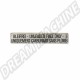 Autocollant VW d'Origine 'Carburant Sans Plomb Uniquement' - 000010018C