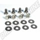 Kit de visserie en acier inoxydable pour montage d'une aile avant ou arrière pour Coccinelle - Réf. 111898051SS