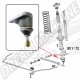 Rotule Porteuse Triangulaire pour Suspension Avant VW Coccinelle 1302 & 1303 (jusqu'à 07/1973) - Qualité Supérieure - Référence 113407361E