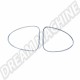 Set de 2 moulures chromées métalliques pour lunette arrière Volkswagen Coccinelle Berline (-03/1953)