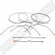 Kit de tuyau rigide de systèmes de freinage 8 pièces pour modèles avec ABS et freins à tambour arrière - VW Golf II et VW Jetta II (Année de construction 08.1983 - 12.1992)
