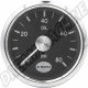 Jauge de pression d'huile avec cadre chromé, 0-80 PSI ( 0-5 Bar ), Ø52 mm, 1960-1975