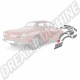 Panneau de réparation intérieur avant pour aile arrière gauche de VW Karmann-Ghia (1955-1974)