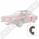 Gâche de Porte Gauche 141837295 pour Volkswagen Karmann-Ghia (08/1954-08/1962)