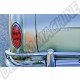 Cabochon de feu arrière style US pour Karmann Ghia 1960-1969, Rouge avec entourage chromé