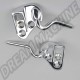 Attaches Capote et Support de Pare-soleil en Métal Chromé pour Volkswagen Cox Cabriolet 8.67-7.72 - La Paire