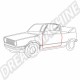 Joint de porte gauche pour Golf 1 Cabriolet 08/1983 - 07/1993