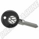 Clé VW vierge avec code HV, compatible Coccinelle Mexique, Golf Mk1, Mk2 (1971-1999)