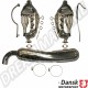 Kit de conversion d'échappement avec chauffage, tube de sortie de 84 mm pour Porsche 911 3.2 (1983-1989) - Réf. 1620000510