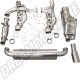 Kit d'échappement avec sortie simple, complet, en acier inoxydable avec boîte d'échappement polie, avec TÜV - Porsche 964 C2/C4 (88-94)