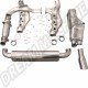 Kit d'échappement avec sortie simple et sans catalyseur, complet, en acier inoxydable avec boîte d'échappement polie, Porsche 964 C2/C4 (88-94)