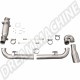 Kit d'échappement avec remplacement du boîtier d'échappement par un tuyau G et dérivation d'échappement latérale, sortie simple et sans échangeurs de chaleur, complet, en acier inoxydable avec boîte d'échappement polie, Porsche 964 C2/C4 (88-94)