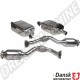 Ensemble d'Échappement Sport Arrière avec Catalyseurs 200 Cellules pour Porsche Boxster 987 MKI & Cayman 987C MKI