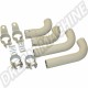 Tubes de Sorties de Silencieux 61611100700-S en Métal Peint pour Porsche 356 B-T6/C Europa, 1961-1965