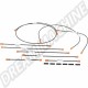 Kit tuyaux rigides de frein EQ698003, système de freinage à 1 circuit (non adapté aux modèles avec assistance de freinage). Comprend 9 lignes pour 1 véhicule.