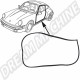 Joint de porte, gauche/droite, Porsche 911 Coupé, 2.0-3.3, 08/66-07/89, 964 Coupé, 3.3-3.6, 12/88-06/94, référence 91153109501