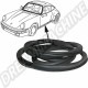 Joint d'étanchéité pour pare-brise sans rainure, Porsche 911, 3.2-3.3, 08/88-07/89, 964, 3.3-3.6, 12/88-06/94